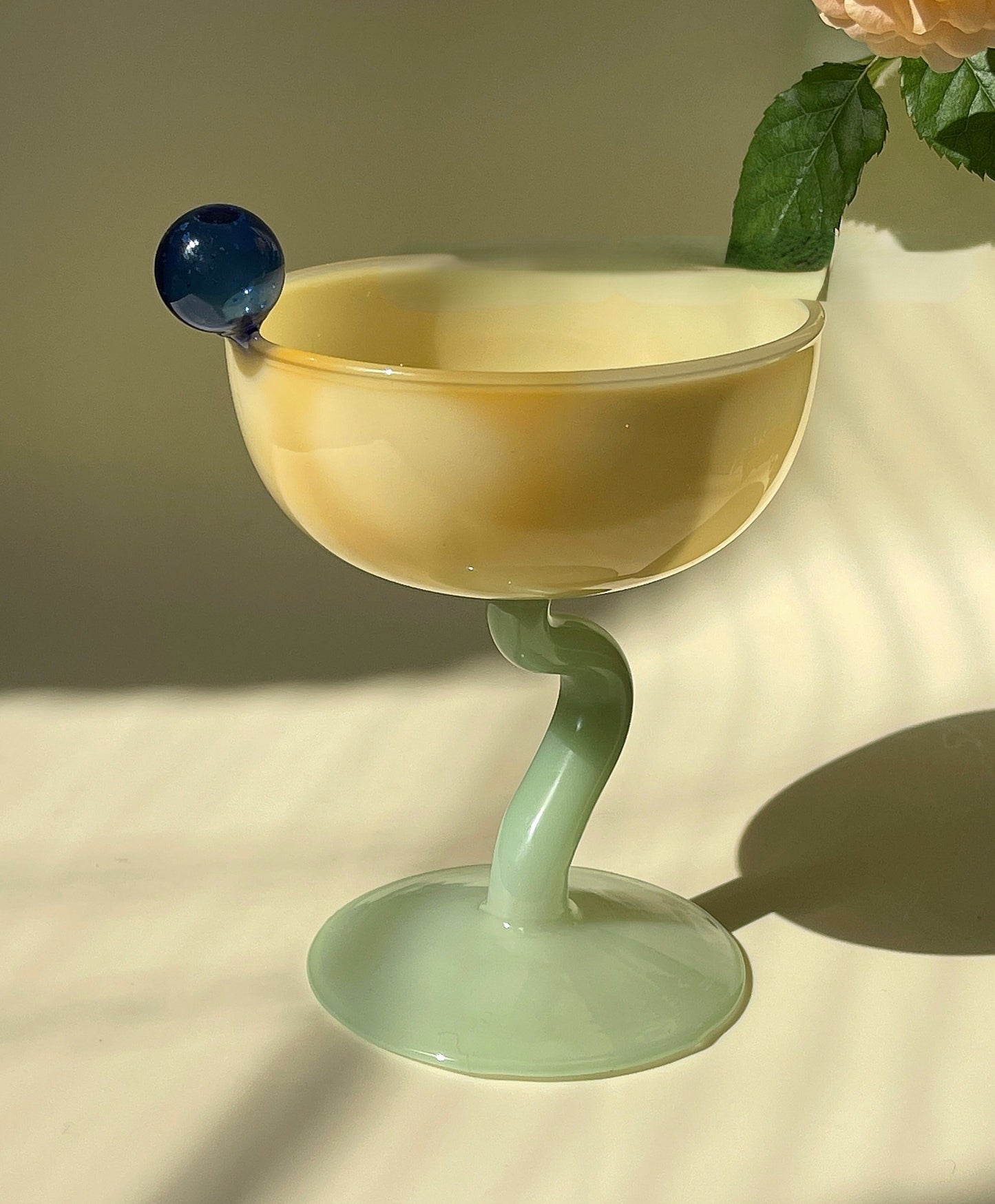 Wavy Wine Glass and Globe