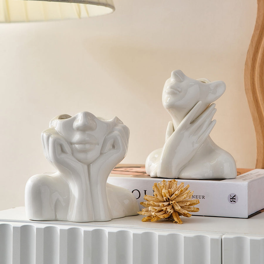 FACE FIGURE VASE - view 3
