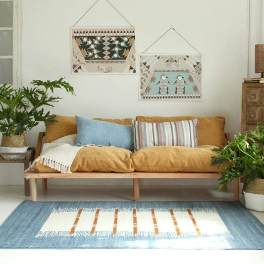 Denim Effect Mat Rug Carpet - Feblilac® Mat