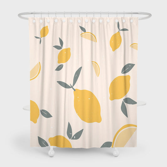 Lovely Yellow Lemon Shower Curtain