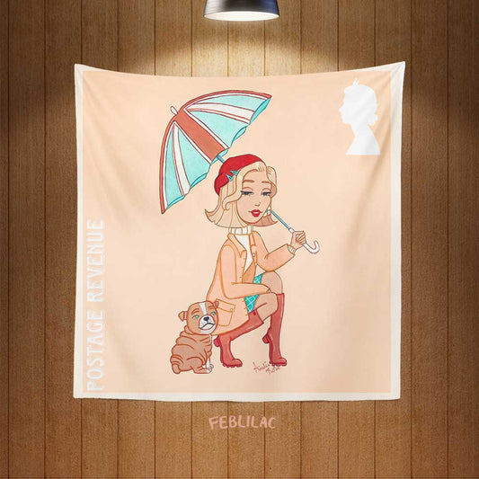 Feblilac Rainy Days Tapestry by AmeliaRose Illustrations from UK