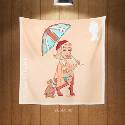 Feblilac Rainy Days Tapestry by AmeliaRose Illustrations from UK