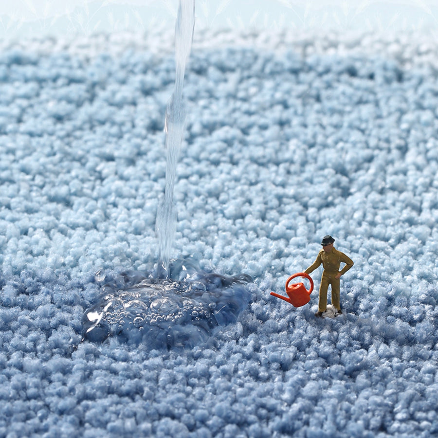 Feblilac Blue Wave Ocean Bath Mat Rug - view 3