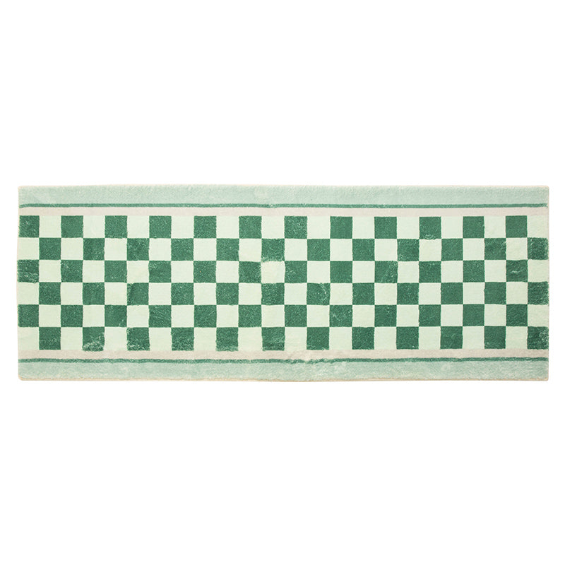 Green Check Bedroom Runner - Feblilac® Mat