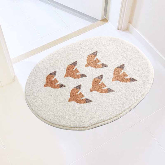 yellow swallows bath mat